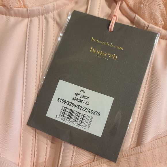 House of CB | Vivi Soft Peach Corset Mini - Picture 6 of 10